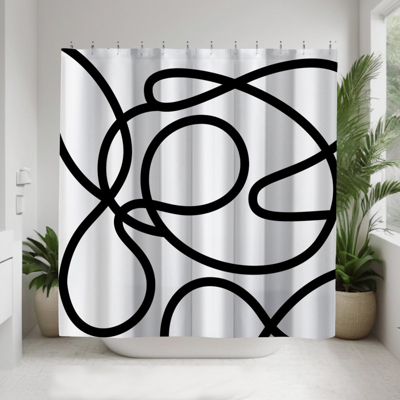 Rideau de douche Coco, Noir