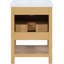 Meuble-lavabo en pierre naturelle et en bois massif 24 po Oakwell-798943802-798943807
