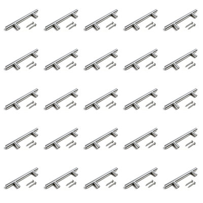 Paquet de 30 poignées d'armoire, poignées de bar, poignées de tiroir et poignées modernes en acier inoxydable mat noir CPMBXMO0004 Distance entre les trous: 6 5/16 po
