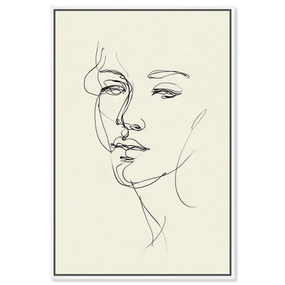 "Linear Ressemblance III", impression sur toile par Art Remedy, cadre blanc, 16 x 24