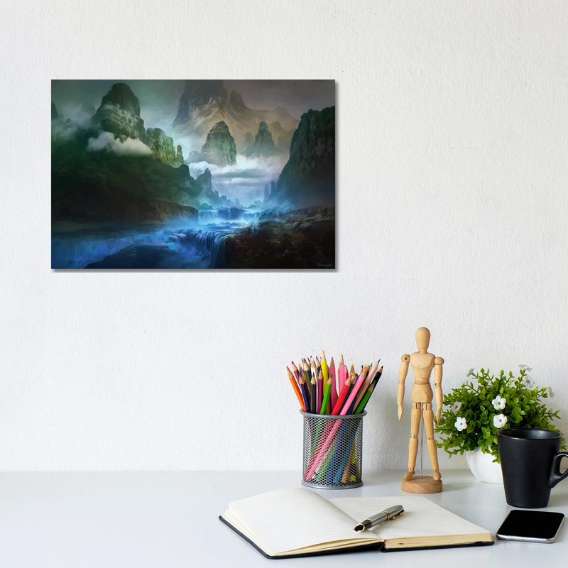 Blue River by Ferdinand Ladera - Wrapped Canvas Print, 20.32cm H x 30.48cm W x 1.905cm D