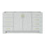 Meuble-lavabo simple en bois massif gris Freitas-93644182