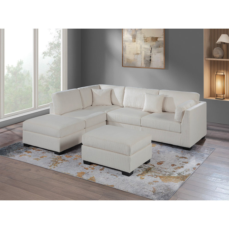 Ensemble de canapé modulaire Contemporary, Beige