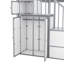 Lit superposé simple en métal avec garde-robe et rangement multiple en métal-2127491293