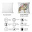 Carré, loup avec des fleurs de la forêt - coussin décoratif imprimé maison de campagne-60158170
