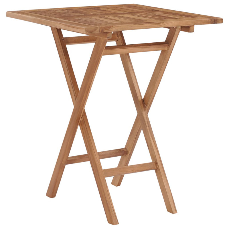 Misty Folding Garden Table Solid Teak Wood, 75cm H x 60cm L x 60cm W