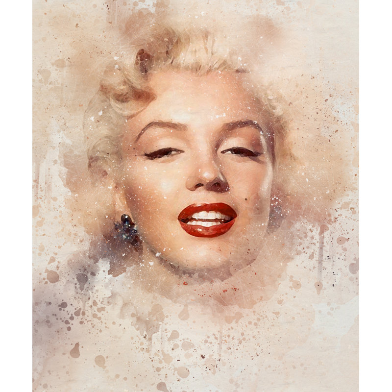 «Marilyn 2 Watercolor» par Stephen Chambers, impression sur toile tendue, L 15 po x H 15 po