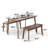 Rowley 4 - Person Rubberwood Solid Wood Modern Dining Table Set-93524561