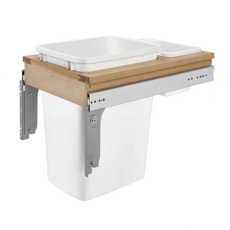 Poubelles doubles en bois Rev-A-Shelf , 35 pte