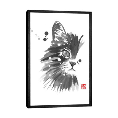 Snow Cat 1 Piece Wall Art on Canvas