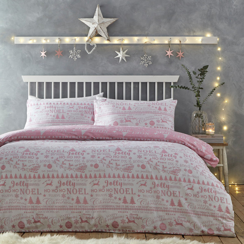 Parkville Polyester No Pattern Duvet Cover Set with Pillowcases Included, Super King - 2 Standard Pillowcases, Pink