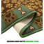 Tapis de couloir vert et brun-352461768