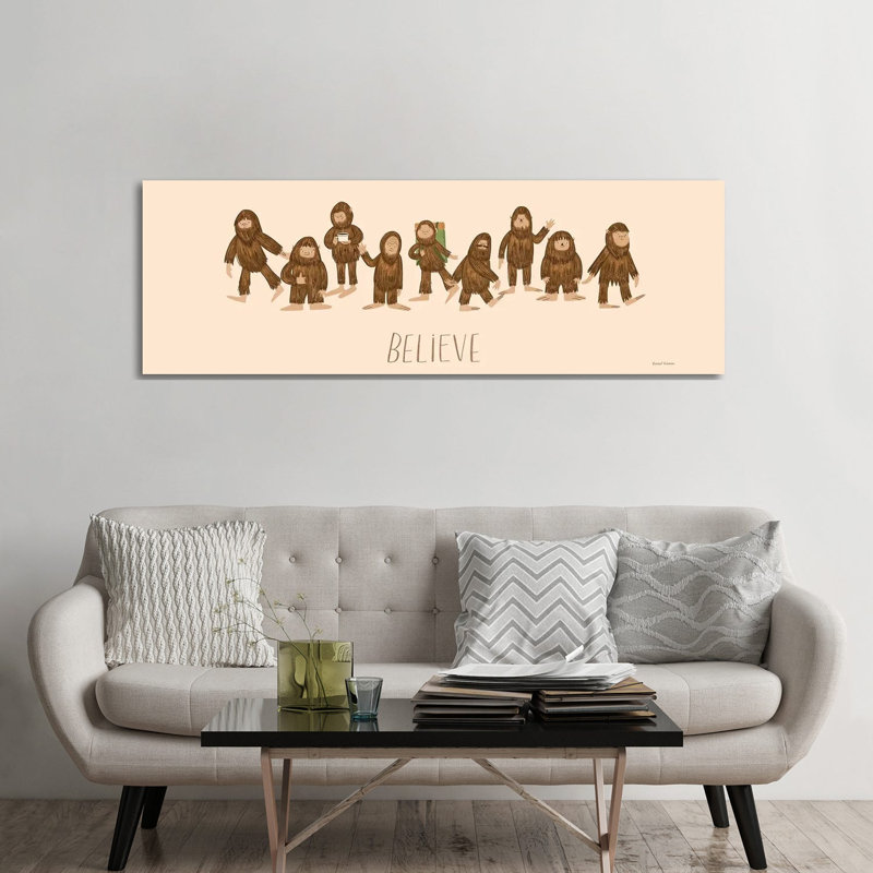 Believe - reproduction d'art murale - toile tendue, 72" x 24", Gallery Wrapped Canvas, No Frame