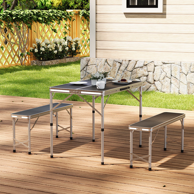 Bellemoor Rectangular Folding Outdoor Camping Table , 90cm cm W 60cm cm D
