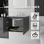 Meuble-lavabo flottant 24 po avec lavabo et porte à fermeture en douceur 24 po-133585802-133585803