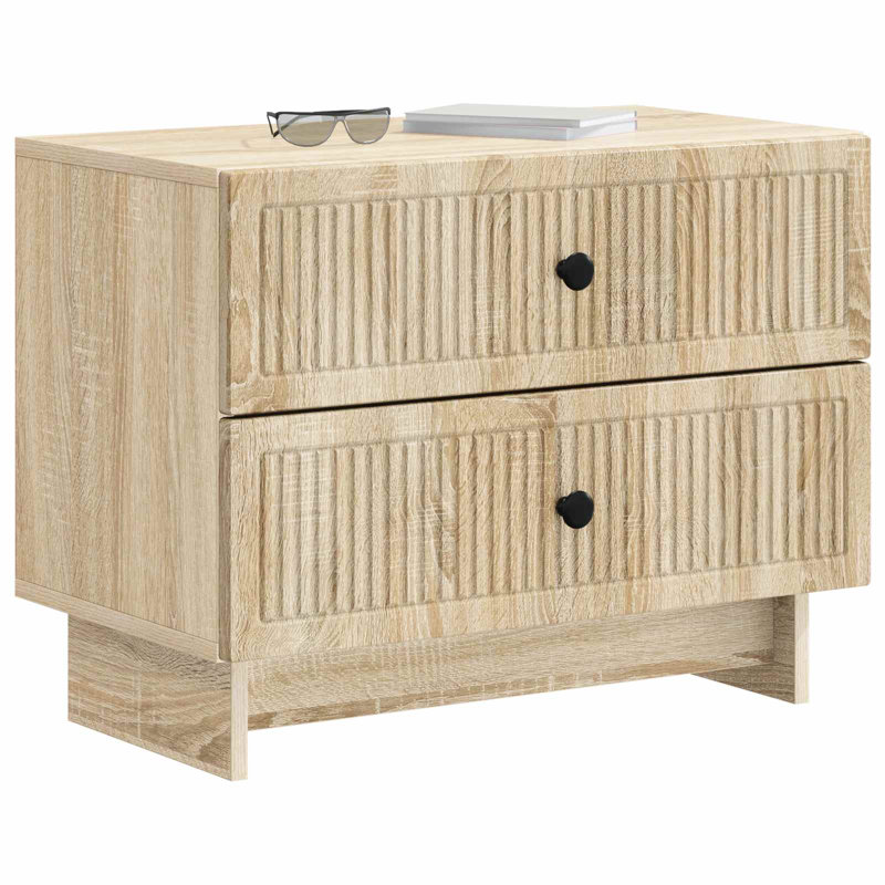 62cm W Manufactured Wood Bedside Table, Sonoma Oak