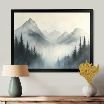«Gjurgenka Misty Mountain Morning I - Mountains», art mural encadré