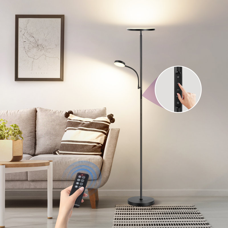 177.5cm LED Tree Floor Lamp, Black