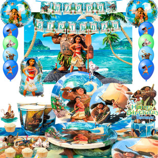 Moana Birthday Party Supplies,Moana Party Decorations&Tableware Set