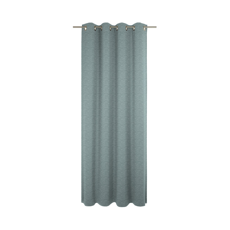 Gracierose Synthetic Eyelet Single Curtain Panel, opaque, Light blue, 225cm Width x 270cm Drop