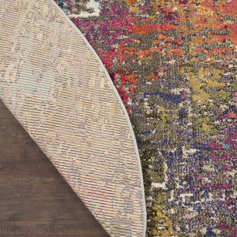 Allegro Abstract Indoor Rug, Round 5'3"