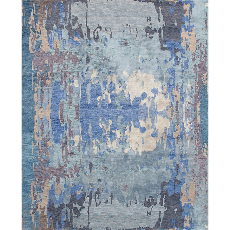 Contemporary Abstract Area Rug, Rectangle 4' x 6'