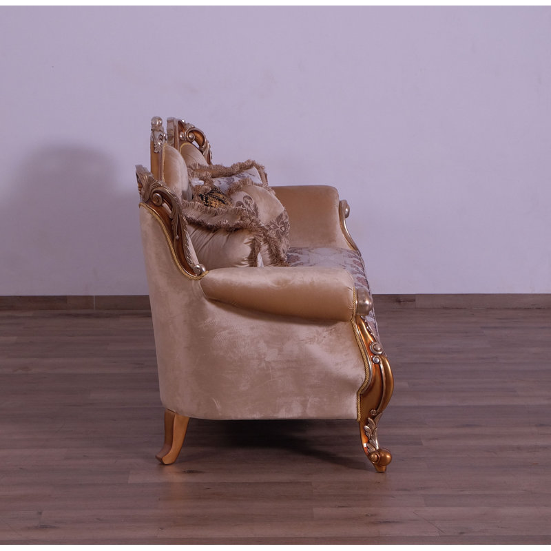 Tiziano Standard Sofa, Dark Beige, Light Brown,  95"