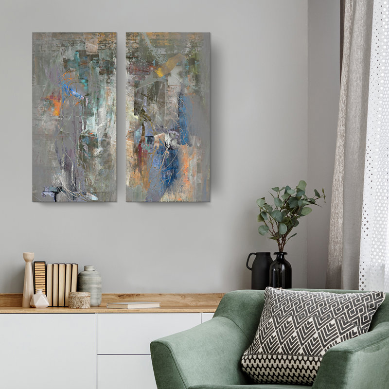 Ensemble de 2 reproductions d’art graphique sur toile tendue Bueno Exchange LXVIII par Tristan Scott