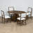 5-Piece Farmhouse Extendable Dining Table Set with 4 Upholstered Chairs, Dining Room Set with 15.7" Leaf, Rustic Kitchen and Living Room Furniture-1189727549