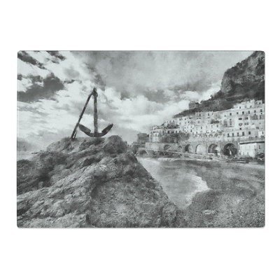 Amalfi Coast in Italy Painting Chopping Board
