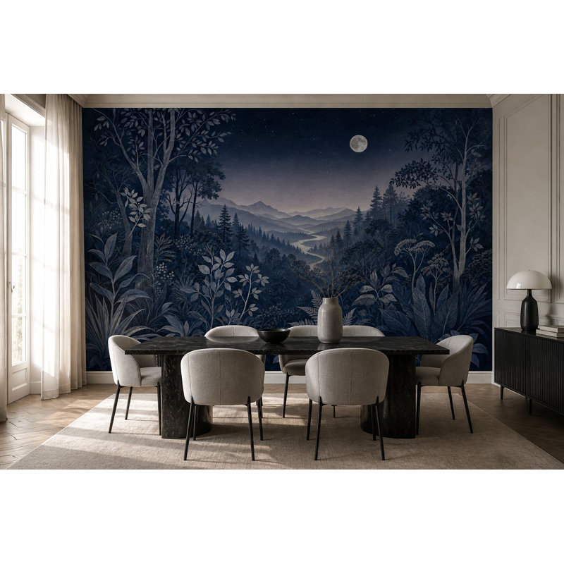 Moonlit Forest, 100 po x 96 po, Non tissé