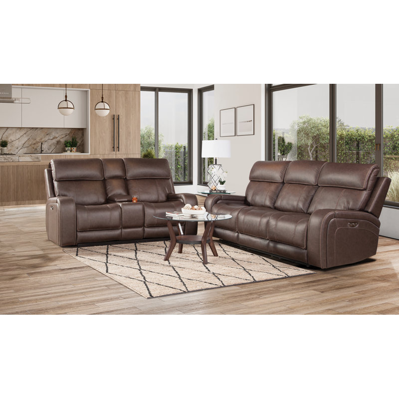 Ensemble de 2 fauteuils inclinables électriques Borovnice avec porte-gobelets cachés