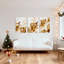 Golden Holiday, chocolat chaud avec guimauves et bâtons de cannelle, impression sur toile tendue de Noël (ensemble de 3)-668389333