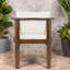 Chaises de patio robustes, ensemble moderne en bois d'acacia pour les repas en famille
