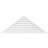 Triangle Surface Mount Non-Functional Brickmould Frame PVC Gable Vent 7/12 Pitch-43315897