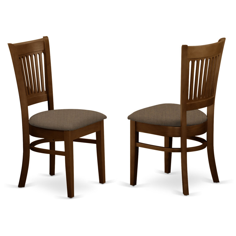 5 Piece Dining Table Set for 4 Includes an Oval Kitchen Table with Butterfly Leaf and 4 Linen Fabric Dining Room Chairs, Espresso