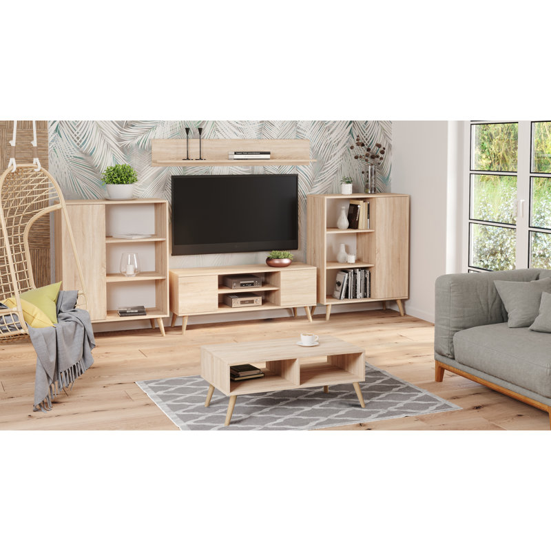 Monahan Four Leg Coffee Table, Sonoma Oak