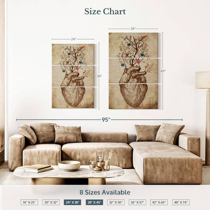 Keiri Heart Spring Floral, 38" H x 24" W