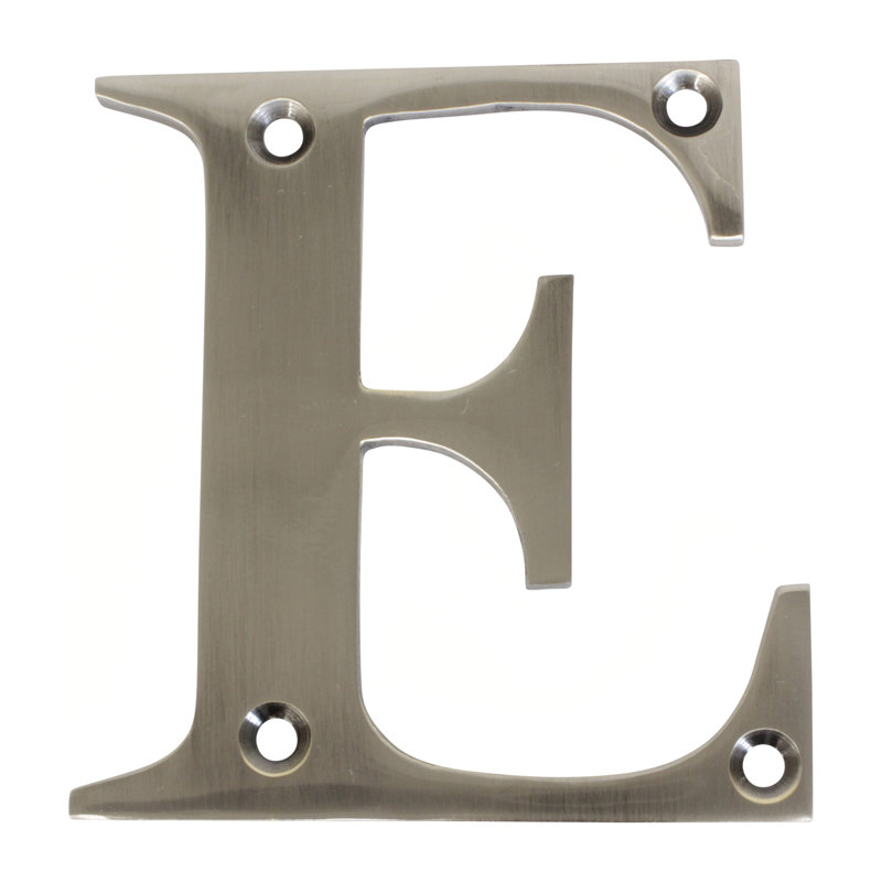 Lettre de montage en laiton 3 po H, Antique Nickel, E