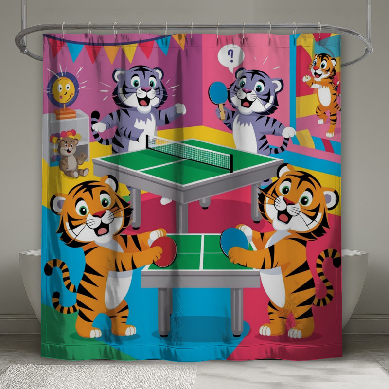 Rideaux de douche Tigers, L 70 po x H 93 po