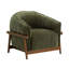Fauteuil d'appoint en chenille recyclé Piedmont Olive-115250809