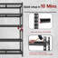 Ensemble de 2 tablettes de rangement à 5 niveaux, étagères de garage robustes, étagères réglables, tablette en acier, assemblage sans boulon, pour garage, remise, noir