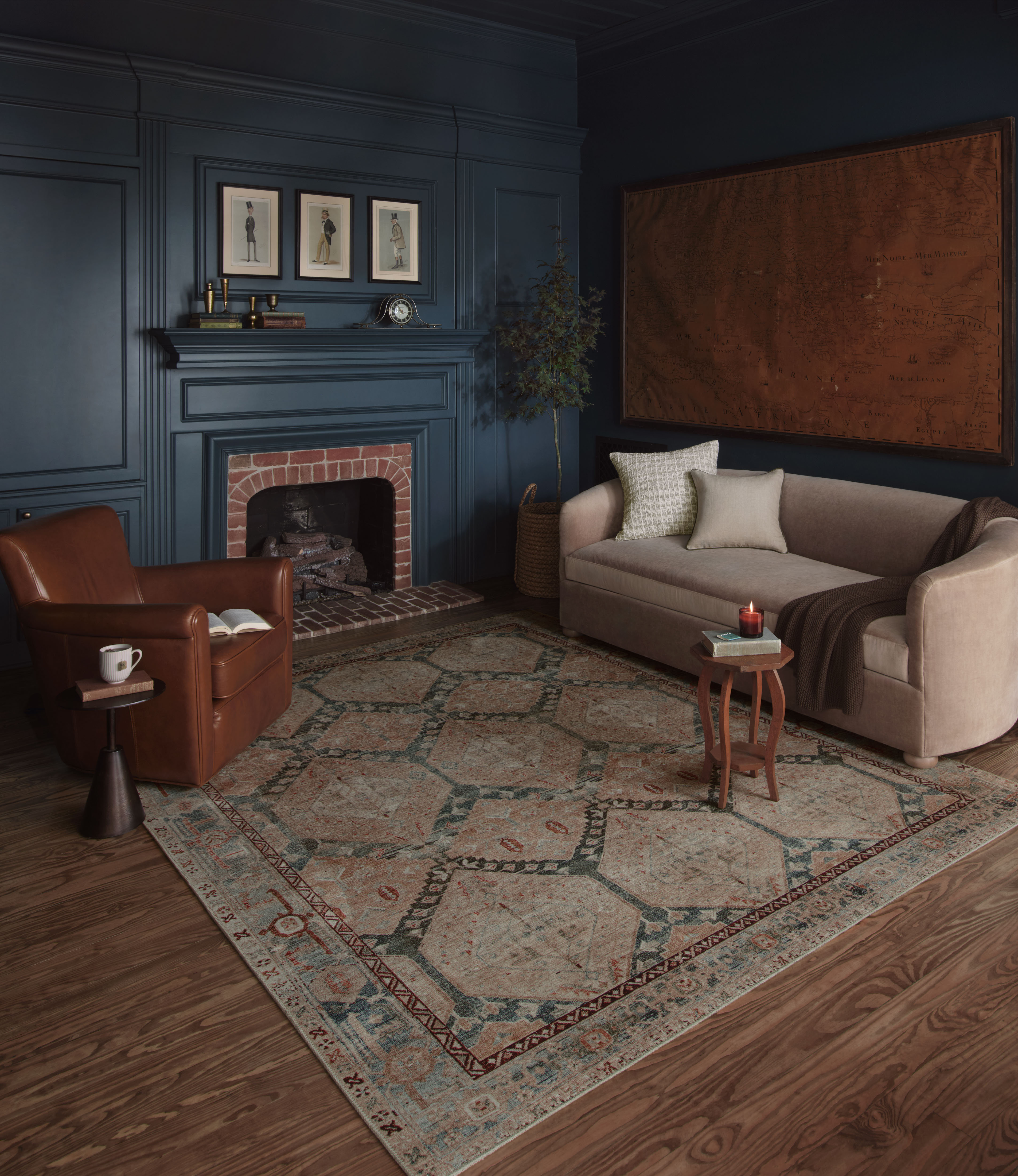 8X11 Magnolia Home by Joanna Gaines x Loloi Lenna Denim / Sand Area Rug & Reviews | Wayfair