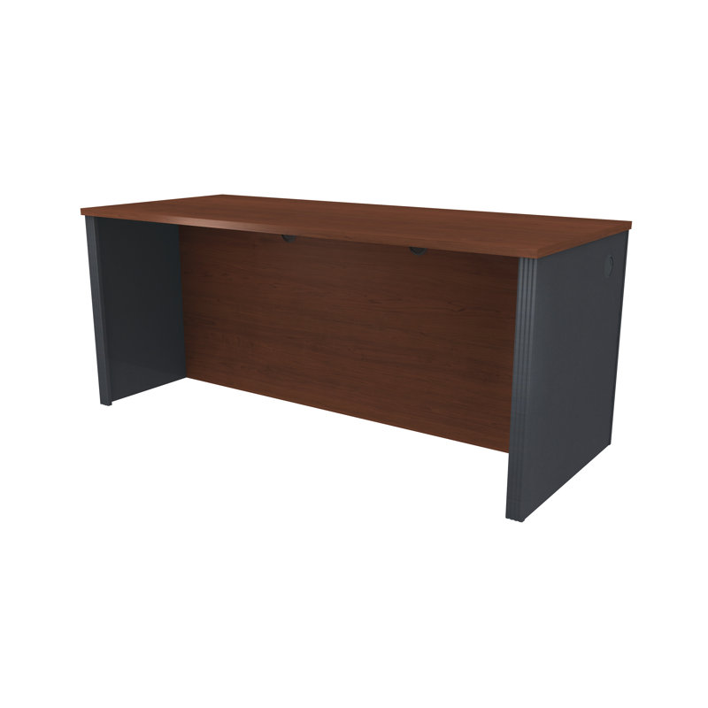 Ozra Executive Desk, Bordeaux and Graphite