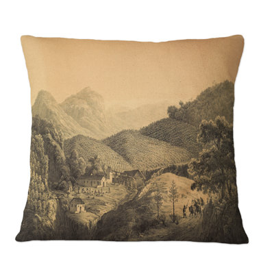 Nature Of South America Old Image VI - Traditional Printed Throw Pillow