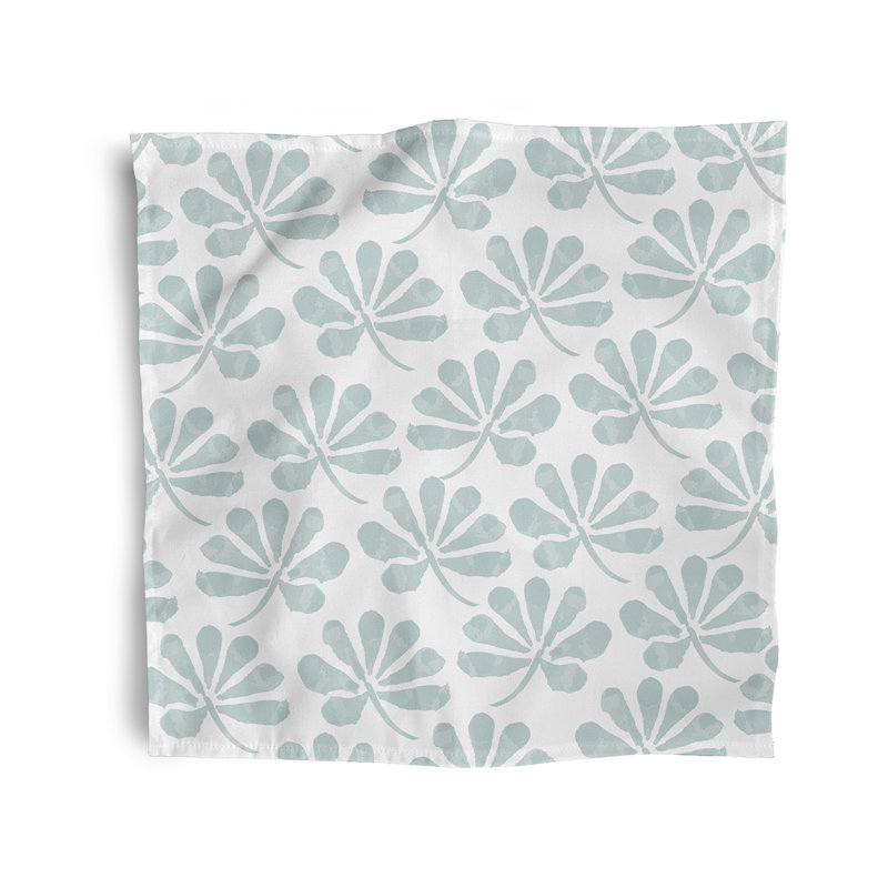 Chalis Polyester Floral Square Napkin, Grey
