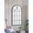 34x65.5" Arched Full-Length Mirror with Black and Gold Windowpane Design