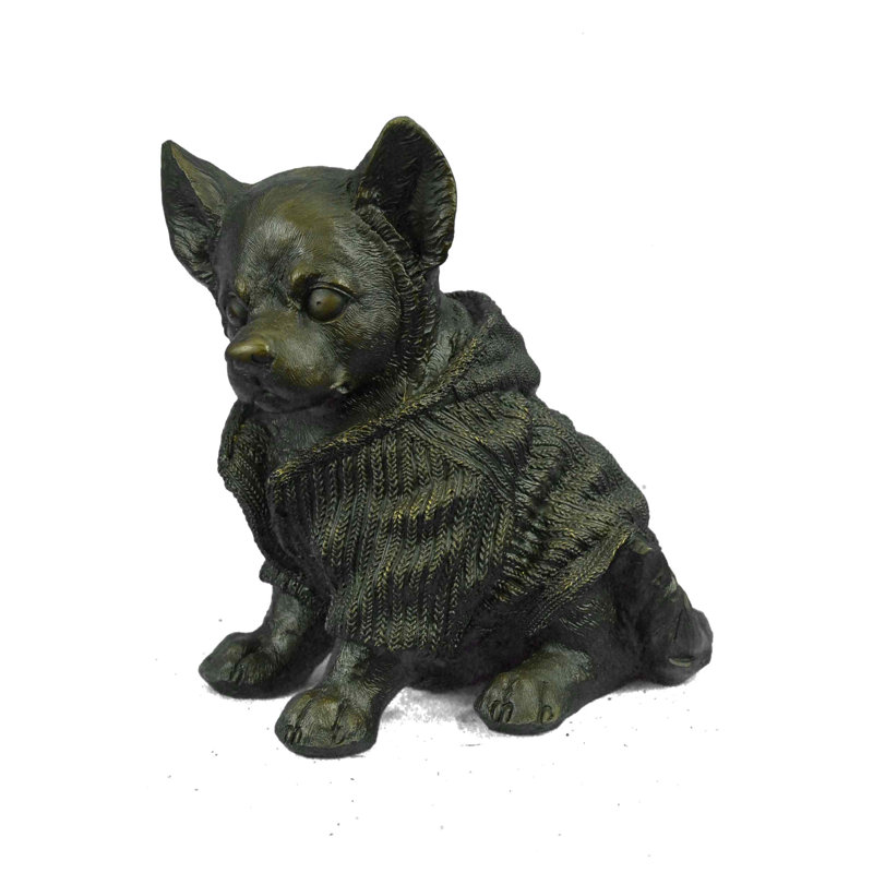 Mignon chihuahua en bronze