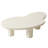 46.45" Modern Centre Table, Irregular Cream White Cloud Coffee Table with 3 Legs