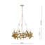 Dorris 6 - Light Satin Gold Waggon Wheel Pendant